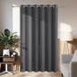 Joydeco Blackout Patio Sliding Door Curtains 84 Inches Long, Grommet Privacy Room Divider Curtains, Extra Wide Thermal Blackout Drapes for Bedroom Living Room (Grey, 80Wx84L, 1 Panel)