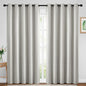 Yakamok Blackout Curtains Room Darkening Thermal Insulated Window Panels,Solid Grommet Top Drapes for Bedroom/Living Room(70Wx84L, Light Beige, 2 Panels)