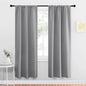 NICETOWN Sidelight Curtains for Front Door - Home Decoration Thermal Insulated Rod Pocket Blackout Blinds & Drapes for Small Windows (Silver Grey, 2 Panels, W34 x L72 -Inch)