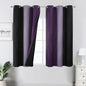 Estelar Textiler Purple and Black Ombre Blackout Curtains 45 Inch Length, Full Room Darkening Gradient Drapes for Kitchen, Thermal Insulated Grommet Curtains for Short Window, 42Wx45L,2 Panels