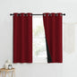 NICETOWN 100% Blackout Curtains with Black Liner Backing, Thermal Insulated Curtains for Living Room, Noise Reducing Drapes for Christmas, Burgundy Red, 37" x 40" Per Panel, Set of 2
