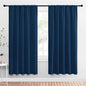 NICETOWN Window Curtains Blackout Drapes, Moroccan Blue, 1 Pair, 52 by 72-Inch, Thermal Insulated Solid Rod Pocket Blackout Curtains/Draperies for Living Room