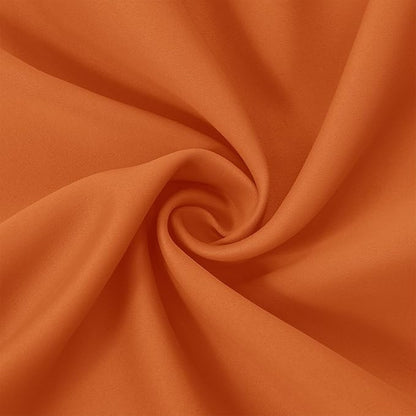 LEMOMO Orange Blackout Curtains 66 x 63 Inch Length/Set of 2 Curtain Panels/Thermal Insulated Room Darkening Blackout Curtains for Bedroom