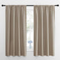 NICETOWN Window Curtains for Bedroom, Taupe, 2 Panels, W42 x L48 -Inch, Home Decoration Thermal Insulated Rod Pocket Blackout Blinds & Drapes for Small Windows