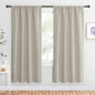 NICETOWN Blackout Curtains for Living Curtains, Room Darkening Window Curtain Panels, Easy-Care Solid Thermal Insulated Draperies/Drapes for Daughter Room (Natural, 2 Panels, 42 by 72)