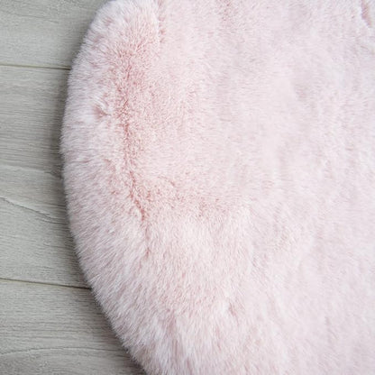 ORINOVA Pink Fuzzy Faux Washable Fluffy Fur Area Rugs for Living Room Cute Small Furry Rugs for Bedroom Kids Rug 2x3 Rug Girls Nursery Rug Rectange Rugs