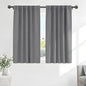 PONY DANCE Curtains 45 Inches Long - Light Block Drapes with Back Tabs & Rod Pocket Top Window Treatments Panels for Decoration, 52 x 45 Inches, Silver Grey, 2 PCs
