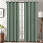 H.VERSAILTEX Blackout Curtain for Living Room Thermal Insulated Window Treatment Curtain Extra Long 96 inch Length Energy Saving Solid Grommet Top Blackout Drape, One Panel, Green Bay, 52" W x 96" L