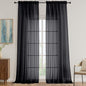 OVZME Black Sheer Curtains 120 Inches Long 2 Panels Set, 59 Inch Extra Wide Soft Airy Lightweight Sheer Curtains for Living Room, Farmhouse Voile Filmy Rod Pocket Drapes, 59Wx120L Inches