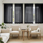 MIULEE Black Sheer Curtains 63 Inches Long, 4 Panels Set, Light Filtering Halloween Rod Pocket Voile Drapes for Living Room and Bedroom, Airy Soft Fabric Window Treatments, 54 x 63 Inches