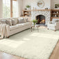 5x8 Area Rugs for Living Room: Soft Fluffy Shag Cream White Rugs for Bedroom, Non Slip Large Fuzzy Plush Rug Indoor Floor Carpet for Nursery Kids Boys Girls Room, Dorms, Playroom, Modern Home Decor
