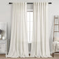 2 Panels Set Cream Linen Curtains 105 inches Long for Living Room Extra Long Back Tab Curtains Neutral Farmhouse Light Filtering Semi Sheer Linen Drapes Ceiling to Floor for Large Window Ivory