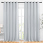 NICETOWN Room Darkening 118 inch Long Curtains, Grommet Thermal Drapes Weighted Room Divider Wide Window Treatments for Living Room, W66 x L118, Greyish White, 2 Panels