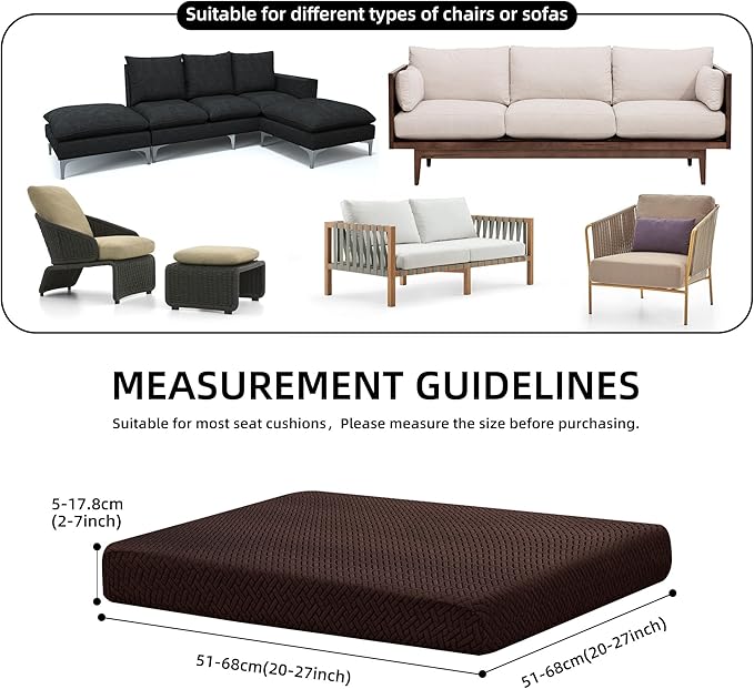 Outdoor Cushion Covers Set,14PCS Patio Furniture Couch Seat Slipcovers, Replacement for Sofa Sectional Chair(Cover，Only)