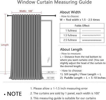 MYSKY HOME Curtains for Living Room 84 Inches Long Semi Sheer Light Filtering Privacy Drapes Linen Look Textured Boho Home Decor, Backdrop Curtain for Parties, 100" x 84", Dusty Blue, 1 Panel