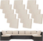 14 Pcs Stretch Patio Cushion Covers,Outdoor Couch Covers Replacement,Outdoor Couch & Sofa Slipcovers,for Patio Furniture Cushion Covers,Washable Reusable Furniture Protector (Beige,Cover Only)