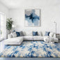 Ophanie Blue White and Grey Area Rugs for Living Room 6x9, Fluffy Shag Large Fuzzy Plush Soft Carpets, Floor Shaggy Rugs for Bedroom, Carpet for Kids Boys Girls Dorm Nursery Home Decor Aesthetic