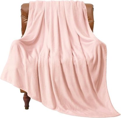 BEDELITE Fleece Blanket Pink Morn Throw Blankets for Couch & Bed, Luxury Plush Cozy Fuzzy Blanket 50" x 60", Super Soft Warm Lightweight Throw Blanket for Travel Camping