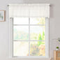Simplebrand Ivory Valances 14 Inches Long for Living Room Pocket 2 Panel Light Filtering Sheer Translucent Valence Toppers for Window Kitchen Bathroom Bedroom Ivory 42x14 Inch Length