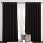 NICETOWN Room Darkening Slding Glass Curtain Panels - Window Treatment Thermal Insulated Grommet Light Blocking Drapes for Bedroom/Home Office (2 Panels, 80 by 84, Toffee Brown)