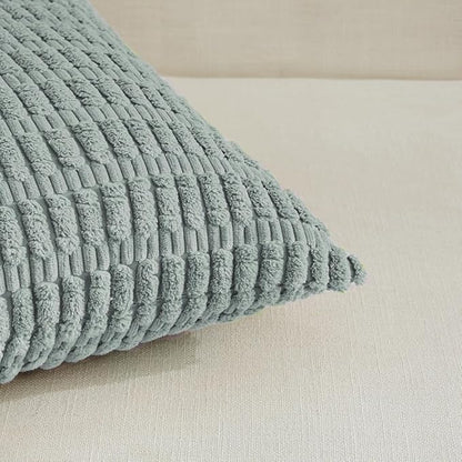 Fancy Homi 4 Packs Decorative Throw Pillow Covers for Living Room Couch Bed, Modern Farmhouse Boho Home Decor, Accent Cushion Case (14 x 14 Inch, Grey Blue)