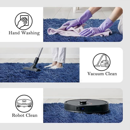 3x5 Rug, Bedside Preppy Dorm Area Rug, College Essentials Small Carpets for Bedroom, Anti Slip Living Room Rugs Home Decor (Royal Blue, 3 x 5)