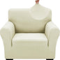 ZNSAYOTX 1 Piece Jacquard Chair Slipcovers for Living Room High Stretch Chair Covers with Arms Anti Slip Pets Friendly Couch Sofa Armchair Cover Furniture Protector (Small, New Pattern Light Beige)