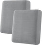 H.VERSAILTEX Super Stretch Individual Seat Sofa Covers Couch Slipcover Sets Thick Jacquard Textured Twill Fabric (2 Piece Medium Cushion Covers, Dove)