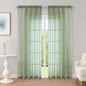 OWENIE Sage Green Sheer Curtains 72 Inches Long 2 Panels Set, Transparent Voile Sheer Curtain for Living Room Bedroom Window Sliding Glass Door Treatment, 59 x 72 Inch, Sage Green