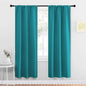 NICETOWN Peacock Blue Blackout Curtains Panels for Window, Thermal Insulated Rod Pocket Blackout Drapes/Draperies for Living Room (2 Panels, W34 x L72 inches)