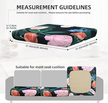Outdoor Cushion Covers Set,8PCS Patio Furniture Couch Seat Slipcovers, Replacement for Sofa Sectional Chair(Cover，Only)