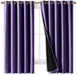 NICETOWN 100% Blackout Curtains with Black Liners, Thermal Insulated Full Blackout 2-Layer Lined Drapes, Energy Efficiency Window Draperies for Bedroom (Lilac Purple, 2 Panels, 70-inch W by 63-inch L)
