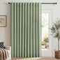 100% Blackout Shield Linen Blackout Curtains for Bedroom 84 Inches Long, Back Tab/Rod Pocket Living Room Drapes, Thermal Insulated Blackout Curtains 1 Panel Set, 100" W x 84" L, Sage