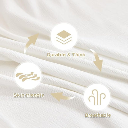 MYSKY HOME Oversized Couch Cover Sofa Covers Couch Covers for 3 Cushion Couch Sofa Pet Friendly L Shaped Couch Cover Sectional Couch Covers Non Slip Furniture Protector for Kids, Dogs, 91"x150", White