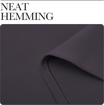 NICETOWN Blackout Curtains for Bedroom, Blackout Curtain Panels, Greyish Purple, 1 Pair, 70 by 63-inch, Window Treatment Energy Saving Thermal Insulated Solid Rod Pocket Blackout Drapes/Draperies