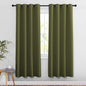 NICETOWN Olive Room Darkening Doorway Curtains 78 inches Long, Grommet Light Blocking Window Treatments Sound Reducing Privacy Drapes for Living Room/Bedroom, 2 Panels, W52 x L78