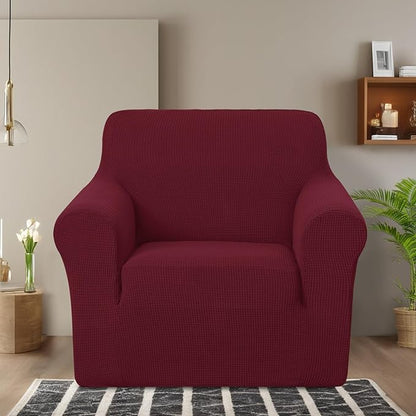 U-NICE HOME Recliner Chair Covers Stretch Couch Cover Sofa Cover Sofa Slipcover Furniture Protector for Chair Cover Pet Friendly(Armchair, Burgundy)