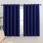 NICETOWN Blackout Curtain Panels for Bedroom, Royal Blue, 2 Panels, W70 x L63-inch, Grey, Thermal Insulated Grommet Top Blackout Draperies and Drapes for Basement