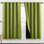 NICETOWN 100% Blackout Window Curtain Panels, Fresh Green, 2 Pieces, 62-inch Wide Per Panel, Full Light Blocking Drapes with Black Liner for Nursery, 72-inch Drop Thermal Insulated Draperies