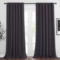 NICETOWN Bedroom Blackout Curtains 95 inch Length - Triple Weave Energy Saving Thermal Insulated Solid Grommet Blackout Draperies for Patio/Hall (1 Pair, 80 inches Wide, Greyish Purple)