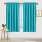 DWCN Blackout Curtains for Bedroom – Rod Pocket Thermal Insulated Noise Reducing Noise Reducing Drapes for Living Room, W 60 x L 63 Inch, 2 Panels, Turquoise