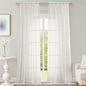 OWENIE Ivory Sheer Curtains 108 Inches Long for Living Room Bedroom 2 Panels Set, Lightweight Airy Ivory Sheer Curtain, Filmy Voile Rod Pocket, 2 PCS, Each 59" W x 108" L