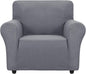 ZNSAYOTX Super Stretch Chair Slipcover Universal Sofa Chair Covers for Living Room Dogs Pet Furniture Protector Spandex Armchair Slipcovers with Anti Slip Foam Sticks (Light Grey, Chair)