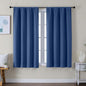 Simplebrand Ava Royal Blue Short Blackout Curtains for Bedroom 54 Inches Long 2 Panels Set, Solid Thermal Insulated, Energy Saving Window Treatment Curtains Blackout Drapes, W40 x L54 Inch, Royal Blue