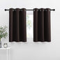 NICETOWN Kitchen Blackout Window Treatments Curtains - Eyelet Top Home Fashion Blackout Curtains Tailored Panels (Double Panels, W42 x L36 inches 1.2 inches Header, Toffee Brown)