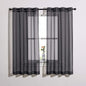 NICETOWN Sheer Drape Panels 63" L - Voile Window Treatment Curtains with Nickel Rings Top for Bedroom/Home Decor (1 Panel=54" W, Black, Sold as 2 Panels)