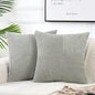 Fancy Homi 2 Packs Grey Euro Decorative Throw Pillow Covers 26x26 Inch for Couch Bed, Rustic Farmhouse Boho Home Decor, Soft Corss Corduroy Patchwork Textured Square Gray Cushion Case 66x66 cm