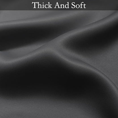 SimpleHome Ombre Room Darkening Curtains for Bedroom, Gradient Black to Grey White Light Blocking Thermal Insulated Grommet Window Curtains/Drapes for Living Room,2 Panels, 62x96 inches Length