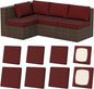 8Pcs Stretch Patio Cushion Covers, Outdoor Couch & Sofa Replacement Slipcovers for Patio Furniture Cushion Covers, Washable Reusable Furniture Protector