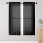 OWENIE Sheer Curtains Living Room 54 inches Long, Rod Pocket Curtain Sheers Bedroom, Light Filtering Voile Panels Drapes Small Window Treatments 2 Panels, 42" W x 54" L, Black